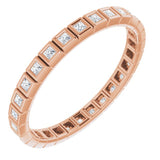 10K Rose Gold 1/3 CTW Natural Diamond Eternity Band Size 8.5