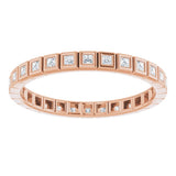 10K Rose Gold 1/3 CTW Natural Diamond Eternity Band Size 8.5