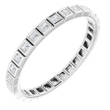 10K White Gold 1/3 CTW Natural Diamond Eternity Band Size 8.5