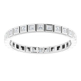 10K White Gold 1/3 CTW Natural Diamond Eternity Band Size 8.5