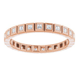 10K Rose Gold 1/3 CTW Natural Diamond Eternity Band Size 6