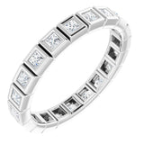 10K White Gold 1/2 CTW Natural Diamond Eternity Band Size 4