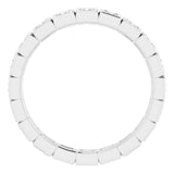 10K White Gold 1/2 CTW Natural Diamond Eternity Band Size 4