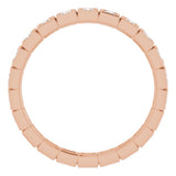 10K Rose Gold 1/2 CTW Natural Diamond Eternity Band Size 6.25