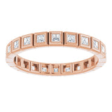 10K Rose Gold 1/2 CTW Natural Diamond Eternity Band Size 6.25
