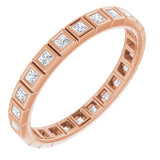 10K Rose Gold 1/2 CTW Natural Diamond Eternity Band Size 7.75