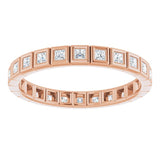 10K Rose Gold 1/2 CTW Natural Diamond Eternity Band Size 7.75