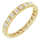 10K Yellow Gold 1/2 CTW Natural Diamond Eternity Band Size 7.75