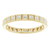 10K Yellow Gold 1/2 CTW Natural Diamond Eternity Band Size 7.75