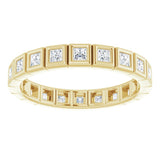 10K Yellow Gold 5/8 CTW Natural Diamond Eternity Band Size 6.5