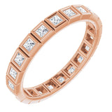 10K Rose Gold 3/4 CTW Natural Diamond Eternity Band Size 7.25