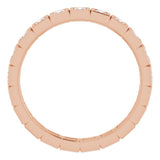 10K Rose Gold 3/4 CTW Natural Diamond Eternity Band Size 7.25