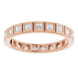 10K Rose Gold 3/4 CTW Natural Diamond Eternity Band Size 7.5