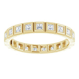 10K Yellow Gold 3/4 CTW Natural Diamond Eternity Band Size 7.5