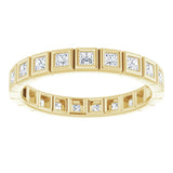 10K Yellow Gold 3/4 CTW Natural Diamond Eternity Band Size 7.75