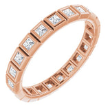 10K Rose Gold 3/4 CTW Natural Diamond Eternity Band Size 8