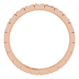 10K Rose Gold 3/4 CTW Natural Diamond Eternity Band Size 8