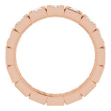 10K Rose Gold 3/4 CTW Natural Diamond Eternity Band Size 4