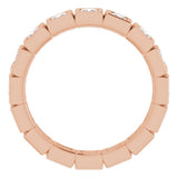 10K Rose Gold 3/4 CTW Natural Diamond Eternity Band Size 4.25