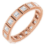 10K Rose Gold 7/8 CTW Natural Diamond Eternity Band Size 5.25