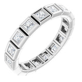 10K White Gold 7/8 CTW Natural Diamond Eternity Band Size 5.5