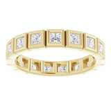 10K Yellow Gold 7/8 CTW Natural Diamond Eternity Band Size 5.5