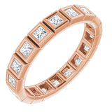 10K Rose Gold 9/10 CTW Natural Diamond Eternity Band Size 6.5