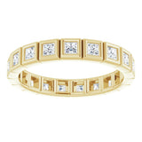 10K Yellow Gold 9/10 CTW Natural Diamond Eternity Band Size 7.75