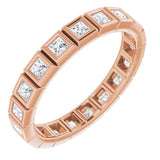 10K Rose Gold 9/10 CTW Natural Diamond Eternity Band Size 8