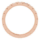 10K Rose Gold 9/10 CTW Natural Diamond Eternity Band Size 8