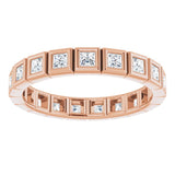 10K Rose Gold 9/10 CTW Natural Diamond Eternity Band Size 8