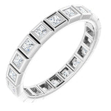 10K White Gold 1 CTW Natural Diamond Eternity Band Size 9