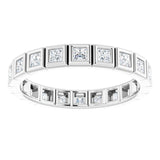 10K White Gold 1 CTW Natural Diamond Eternity Band Size 9