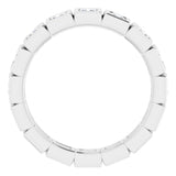 10K White Gold 1 1/8 CTW Natural Diamond Eternity Band Size 6.25