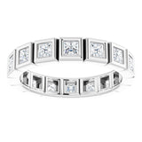 10K White Gold 1 1/8 CTW Natural Diamond Eternity Band Size 6.25