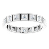 10K White Gold 1 1/4 CTW Natural Diamond Eternity Band Size 8.75