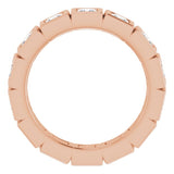 10K Rose Gold 1 1/3 CTW Natural Diamond Eternity Band Size 4.25