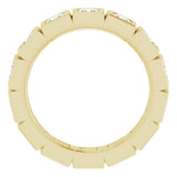 10K Yellow Gold 1 1/3 CTW Natural Diamond Eternity Band Size 4.5