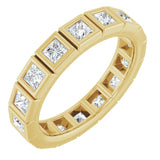 10K Yellow Gold 1 1/2 CTW Natural Diamond Eternity Band Size 7