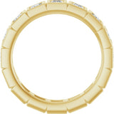 10K Yellow Gold 1 1/2 CTW Natural Diamond Eternity Band Size 7