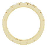 10K Yellow Gold 1 1/2 CTW Natural Diamond Eternity Band Size 7.25