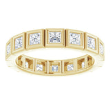 10K Yellow Gold 1 1/2 CTW Natural Diamond Eternity Band Size 7.25