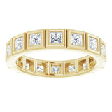 10K Yellow Gold 2 CTW Natural Diamond Eternity Band Size 8.75