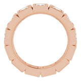 10K Rose Gold 2 CTW Natural Diamond Eternity Band Size 6