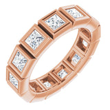 10K Rose Gold 2 CTW Natural Diamond Eternity Band Size 6.25