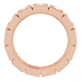 10K Rose Gold 2 CTW Natural Diamond Eternity Band Size 6.25