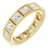 10K Yellow Gold 2 1/4 CTW Natural Diamond Eternity Band Size 7.25