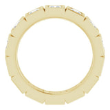 10K Yellow Gold 2 1/4 CTW Natural Diamond Eternity Band Size 7.25