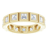 10K Yellow Gold 2 1/4 CTW Natural Diamond Eternity Band Size 7.25