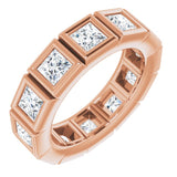 10K Rose Gold 2 3/8 CTW Natural Diamond Eternity Band Size 4.75